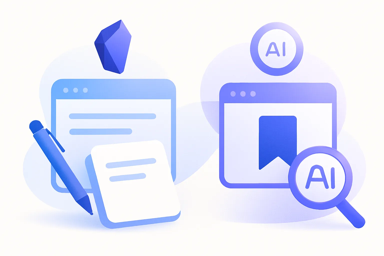 Obsidian vs Marqly: Note-Taking vs Saving the Web (2026) — illustration